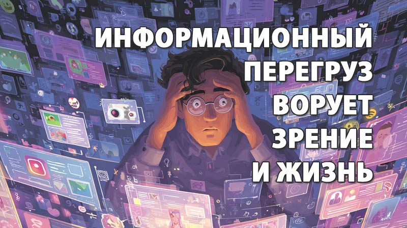 Информационное ожирение: как псевдозанятость ворует зрение и внимание Информационное ожирение - как псевдозанятость ворует зрение и внимание